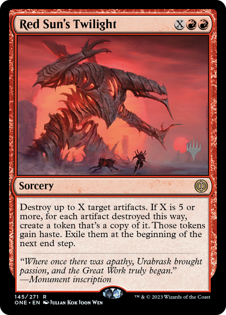 Red Sun's Twilight (Promo Pack) [Phyrexia: All Will Be One Promos] | Exor Games Dartmouth