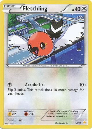 Fletchling (16/30) [XY: Trainer Kit 3 - Pikachu Libre] | Exor Games Dartmouth