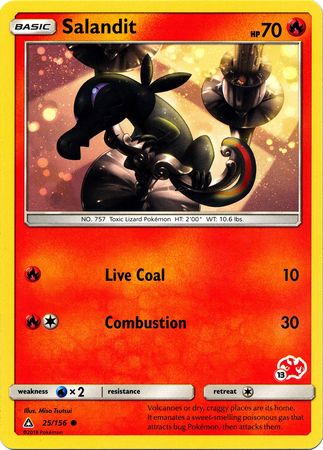 Salandit (25/156) (Charizard Stamp #13) [Battle Academy 2020] | Exor Games Dartmouth