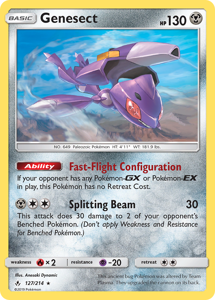 Genesect (127/214) [Sun & Moon: Unbroken Bonds] | Exor Games Dartmouth