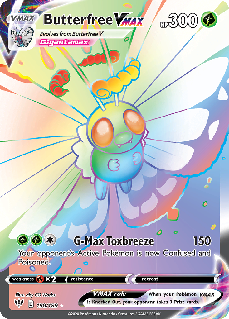 Butterfree VMAX (190/189) [Sword & Shield: Darkness Ablaze] | Exor Games Dartmouth