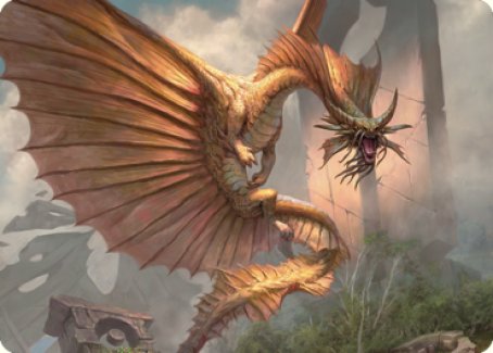 Ancient Gold Dragon Art Card (28) [Commander Legends: Battle for Baldur's Gate Art Series] | Exor Games Dartmouth