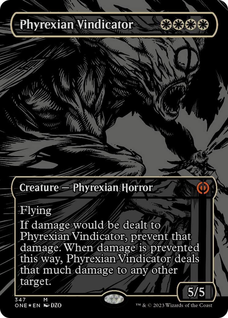 Phyrexian Vindicator (Oil Slick Raised Foil) [Phyrexia: All Will Be One] | Exor Games Dartmouth