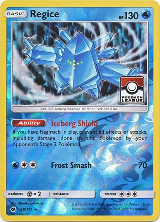 Regice (28/111) (League Promo) [Sun & Moon: Crimson Invasion] | Exor Games Dartmouth