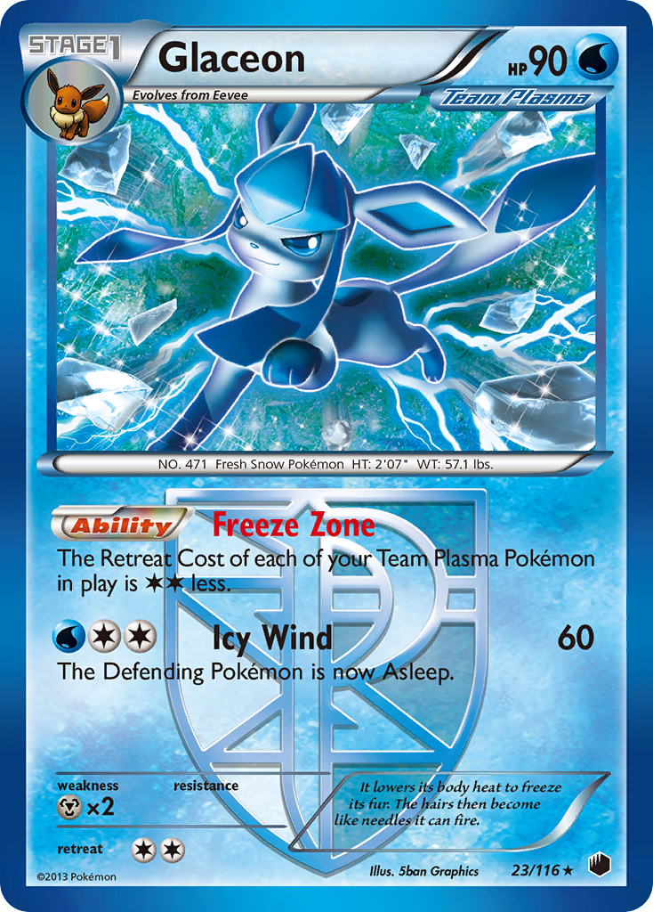 Glaceon (23/116) [Black & White: Plasma Freeze] | Exor Games Dartmouth