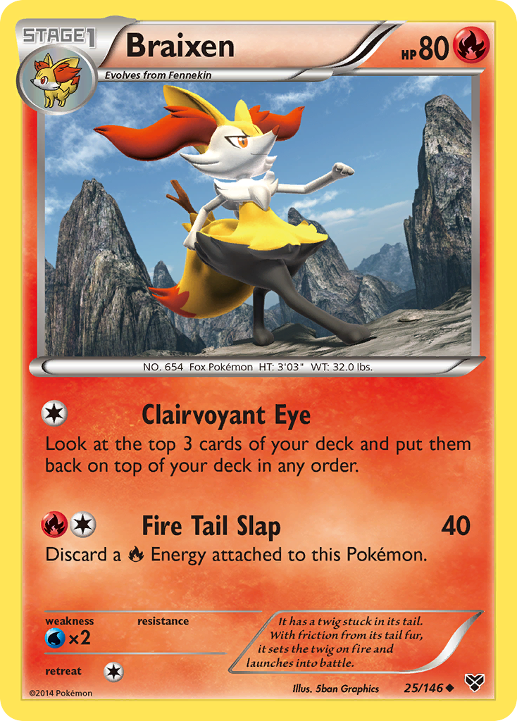 Braixen (25/146) [XY: Base Set] | Exor Games Dartmouth