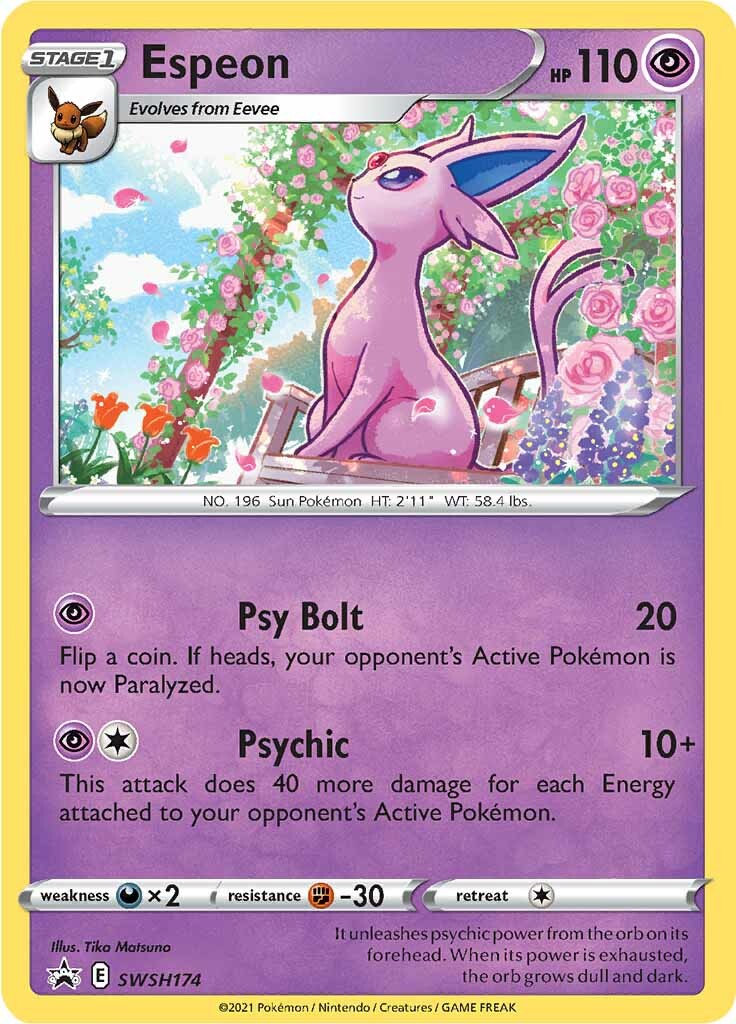 Espeon (SWSH174) [Sword & Shield: Black Star Promos] | Exor Games Dartmouth