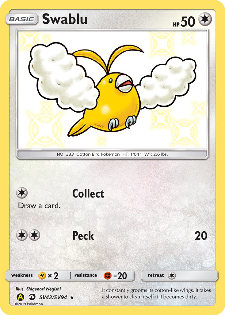 Swablu (SV42/SV94) [Sun & Moon: Hidden Fates - Shiny Vault] | Exor Games Dartmouth