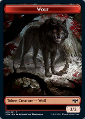 Wolf (011) // Spirit (002) Double-sided Token [Innistrad: Crimson Vow Tokens] | Exor Games Dartmouth