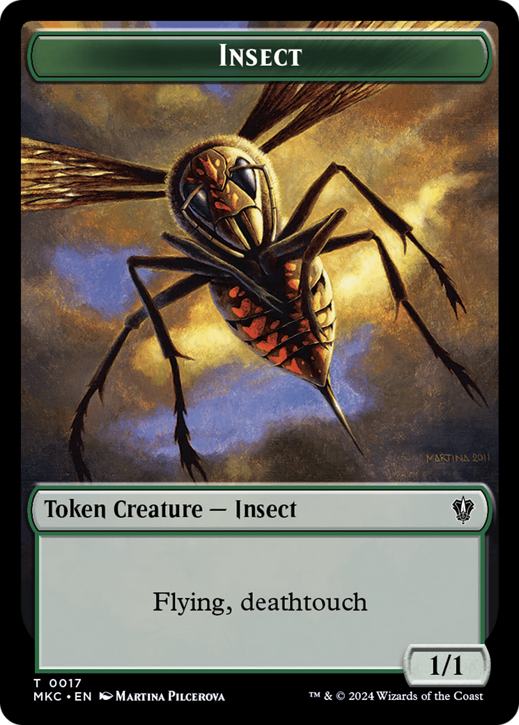 Clue // Insect (0017) Double-Sided Token [Murders at Karlov Manor Commander Tokens] | Exor Games Dartmouth