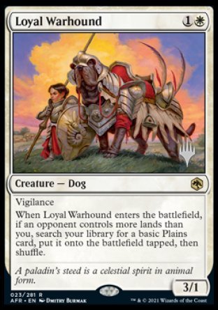 Loyal Warhound (Promo Pack) [Dungeons & Dragons: Adventures in the Forgotten Realms Promos] | Exor Games Dartmouth