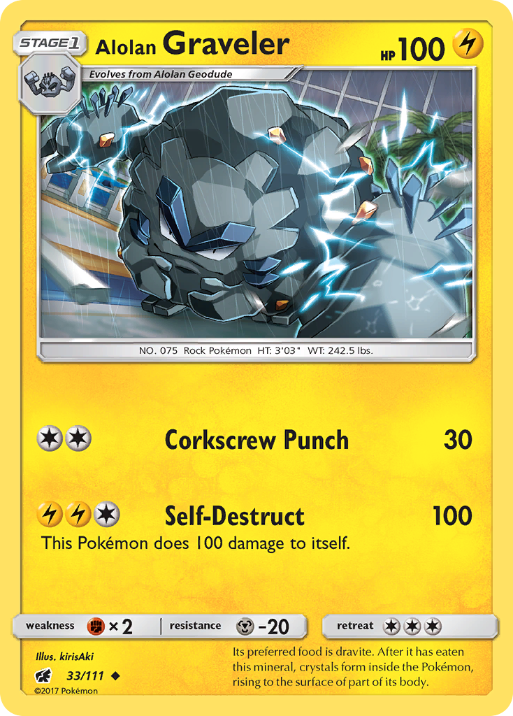 Alolan Graveler (33/111) [Sun & Moon: Crimson Invasion] | Exor Games Dartmouth