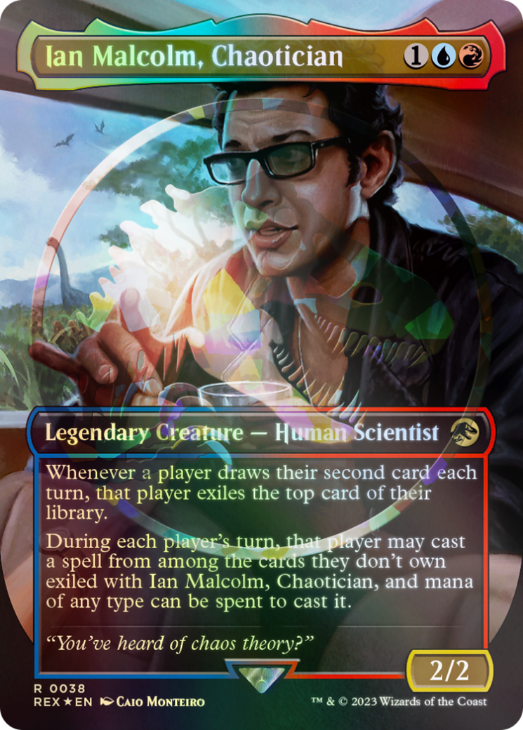 Ian Malcolm, Chaotician Emblem (Borderless) [Jurassic World Collection Tokens] | Exor Games Dartmouth