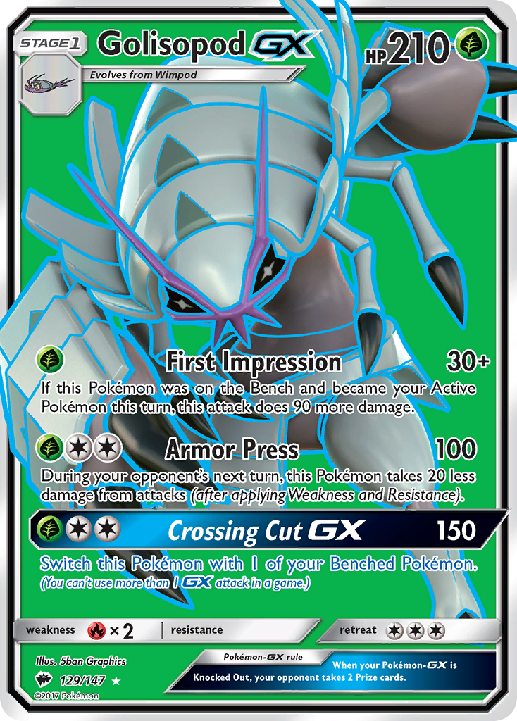 Golisopod GX (129/147) [Sun & Moon: Burning Shadows] | Exor Games Dartmouth