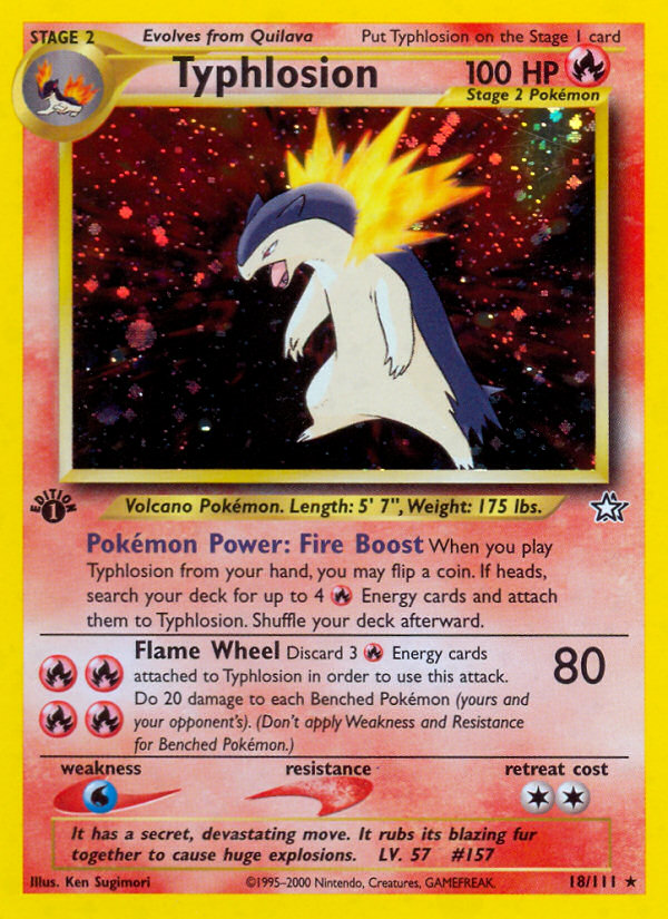 Typhlosion (18/111) [Neo Genesis 1st Edition] | Exor Games Dartmouth