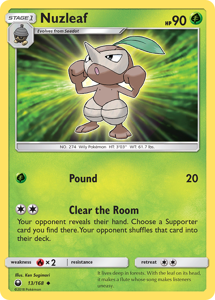 Nuzleaf (13/168) [Sun & Moon: Celestial Storm] | Exor Games Dartmouth