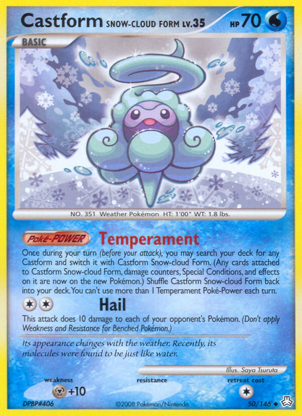 Castform Snow-cloud Form (50/146) [Diamond & Pearl: Legends Awakened] | Exor Games Dartmouth