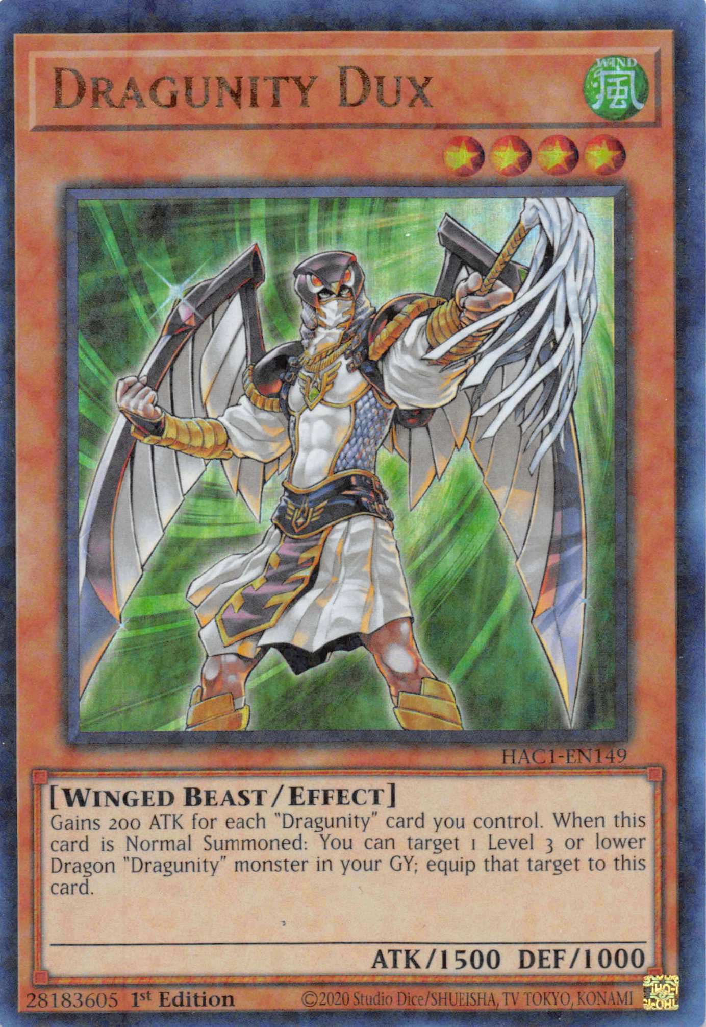 Dragunity Dux (Duel Terminal) [HAC1-EN149] Parallel Rare | Exor Games Dartmouth