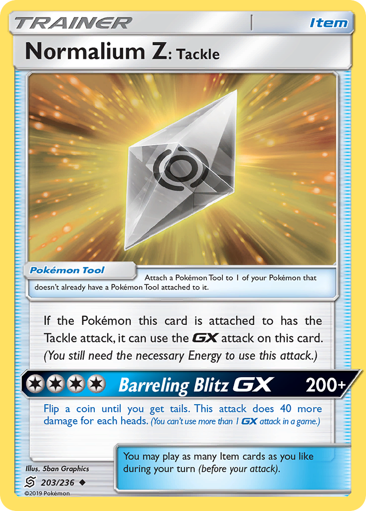 Normalium Z: Tackle (203/236) [Sun & Moon: Unified Minds] | Exor Games Dartmouth