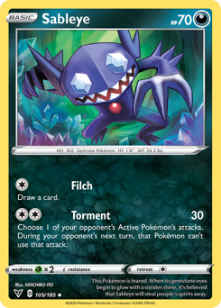 Sableye (105/185) [Sword & Shield: Vivid Voltage] | Exor Games Dartmouth