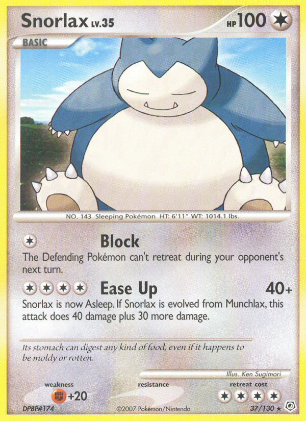 Snorlax (37/130) [Diamond & Pearl: Base Set] | Exor Games Dartmouth