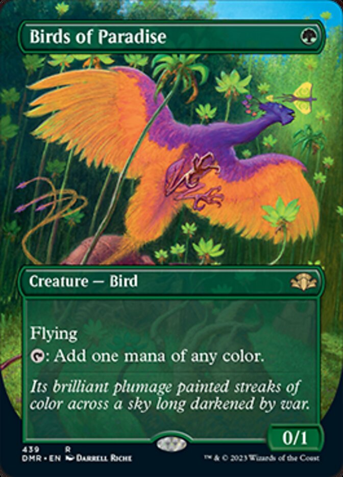 Birds of Paradise (Borderless Alternate Art) [Dominaria Remastered] | Exor Games Dartmouth