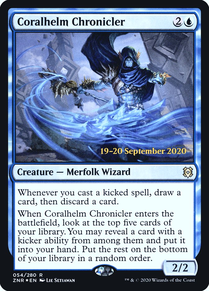 Coralhelm Chronicler  [Zendikar Rising Prerelease Promos] | Exor Games Dartmouth