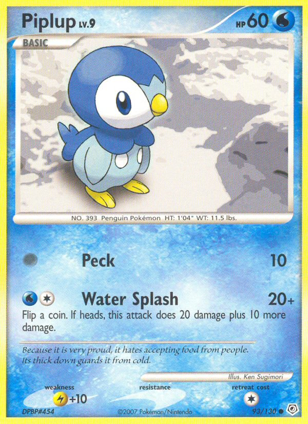 Piplup (93/130) [Diamond & Pearl: Base Set] | Exor Games Dartmouth