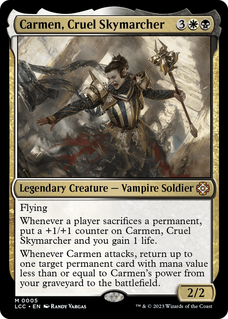 Carmen, Cruel Skymarcher [The Lost Caverns of Ixalan Commander] | Exor Games Dartmouth