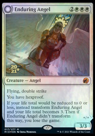 Enduring Angel // Angelic Enforcer [Innistrad: Midnight Hunt Prerelease Promos] | Exor Games Dartmouth