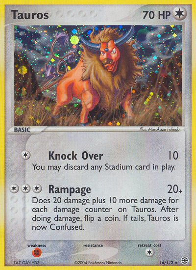 Tauros (16/112) [EX: FireRed & LeafGreen] | Exor Games Dartmouth