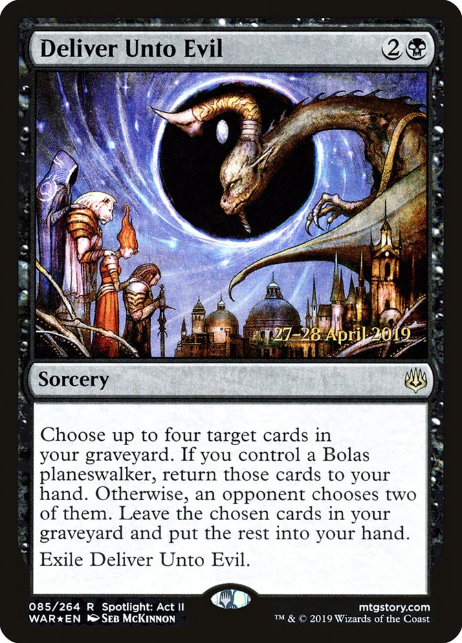 Deliver Unto Evil  [War of the Spark Prerelease Promos] | Exor Games Dartmouth