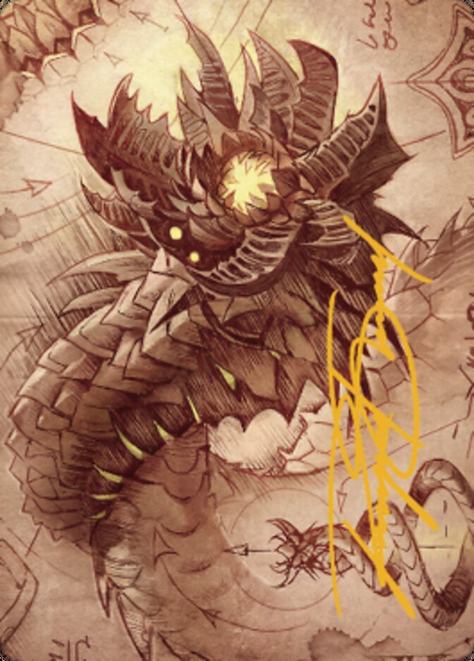 Wurmcoil Engine Art Card (Gold-Stamped Signature) [The Brothers' War Art Series] | Exor Games Dartmouth