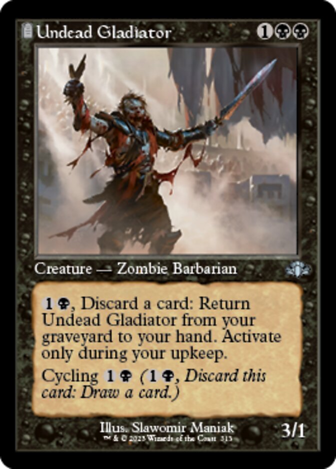 Undead Gladiator (Retro) [Dominaria Remastered] | Exor Games Dartmouth