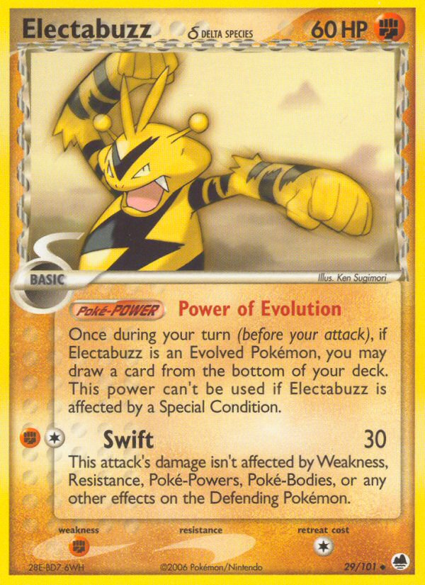Electabuzz (29/101) (Delta Species) [EX: Dragon Frontiers] | Exor Games Dartmouth