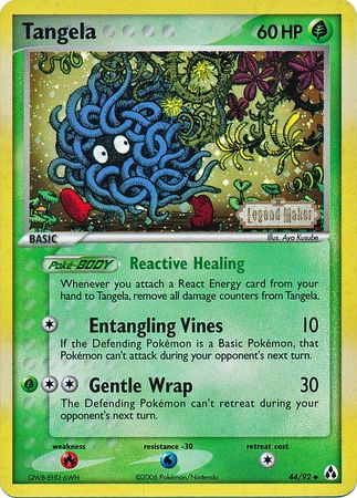 Tangela (44/92) (Stamped) [EX: Legend Maker] | Exor Games Dartmouth