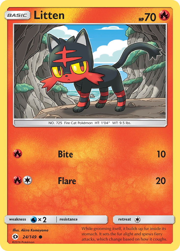 Litten (24/149) [Sun & Moon: Base Set] | Exor Games Dartmouth