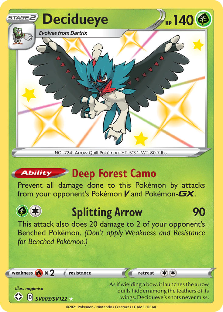 Decidueye (SV003/SV122) [Sword & Shield: Shining Fates] | Exor Games Dartmouth