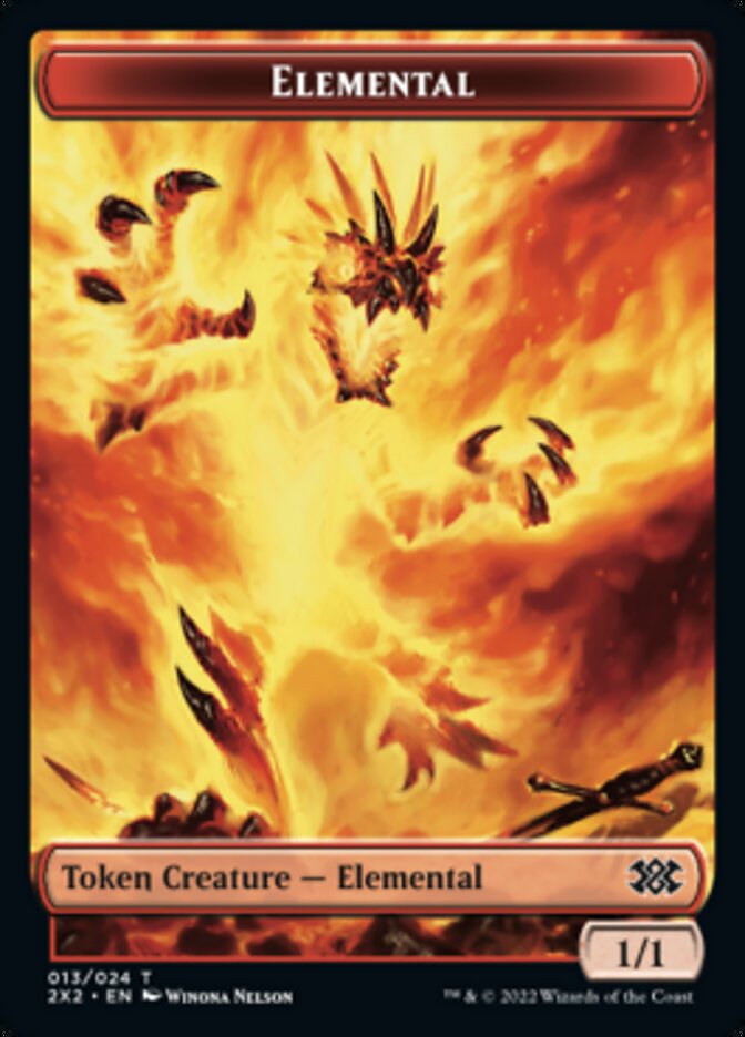 Elemental // Soldier Double-sided Token [Double Masters 2022 Tokens] | Exor Games Dartmouth