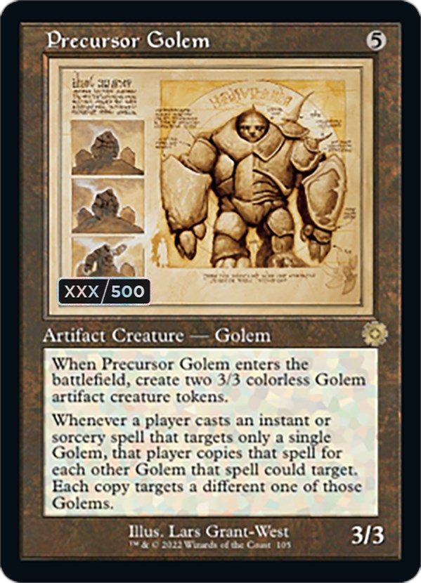 Precursor Golem (Retro Schematic) (Serial Numbered) [The Brothers' War Retro Artifacts] | Exor Games Dartmouth