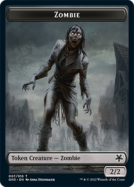 Zombie // Treasure Double-Sided Token [Game Night: Free-for-All Tokens] | Exor Games Dartmouth