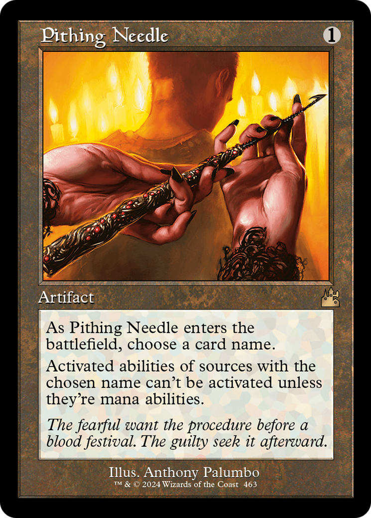 Pithing Needle (Retro Frame) [Ravnica Remastered] | Exor Games Dartmouth