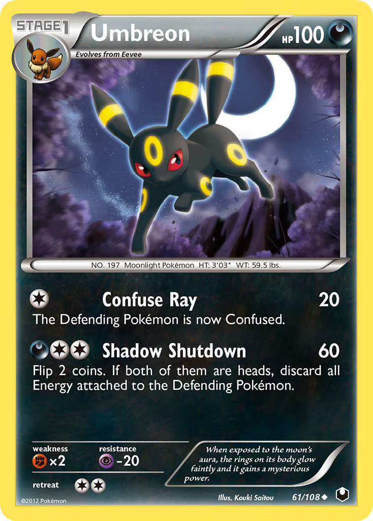 Umbreon (61/108) [Black & White: Dark Explorers] | Exor Games Dartmouth