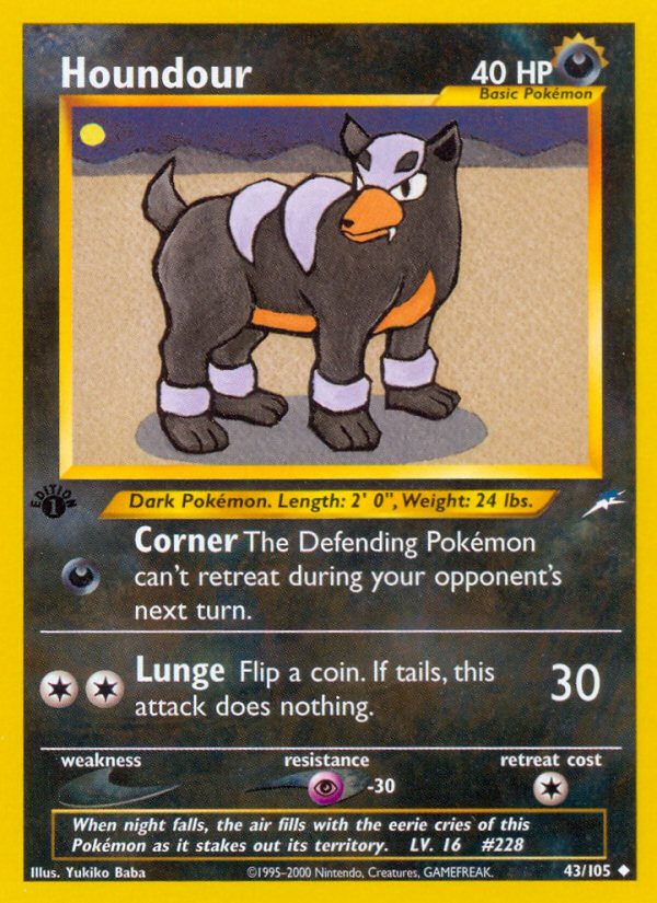 Houndour (43/105) [Neo Destiny 1st Edition] | Exor Games Dartmouth