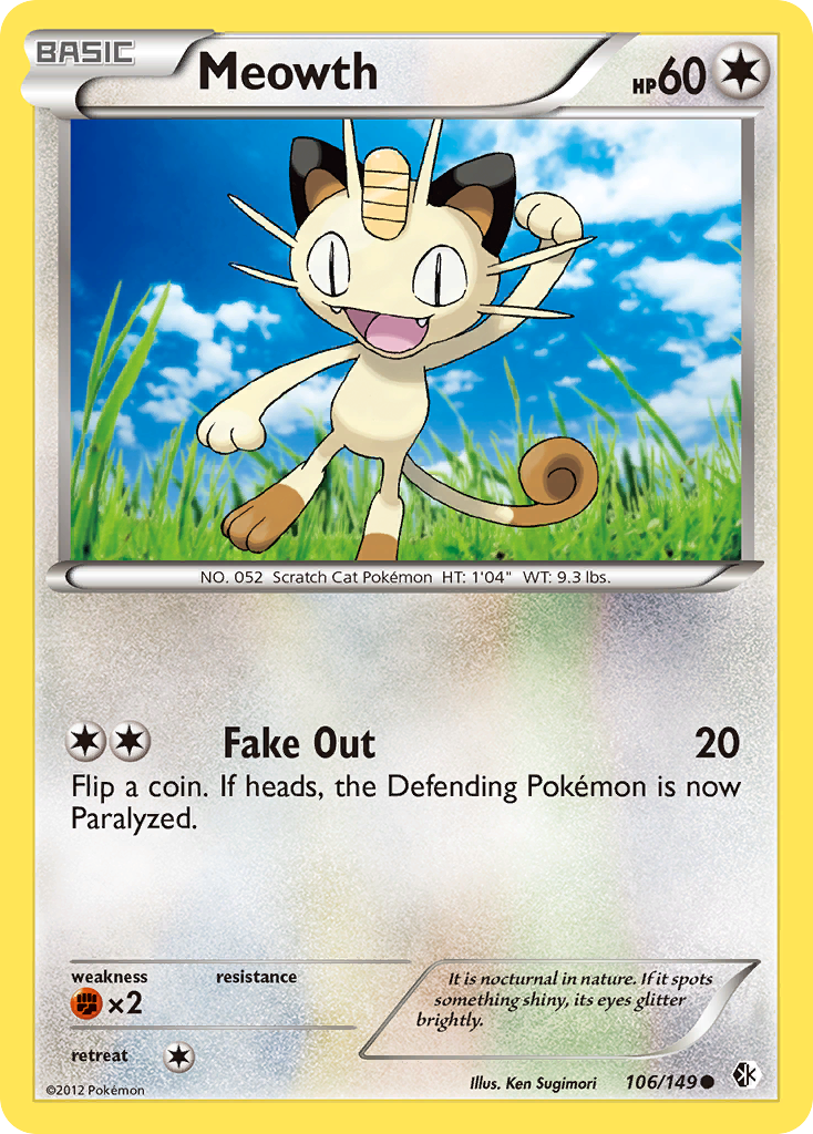 Meowth (106/149) [Black & White: Boundaries Crossed] | Exor Games Dartmouth