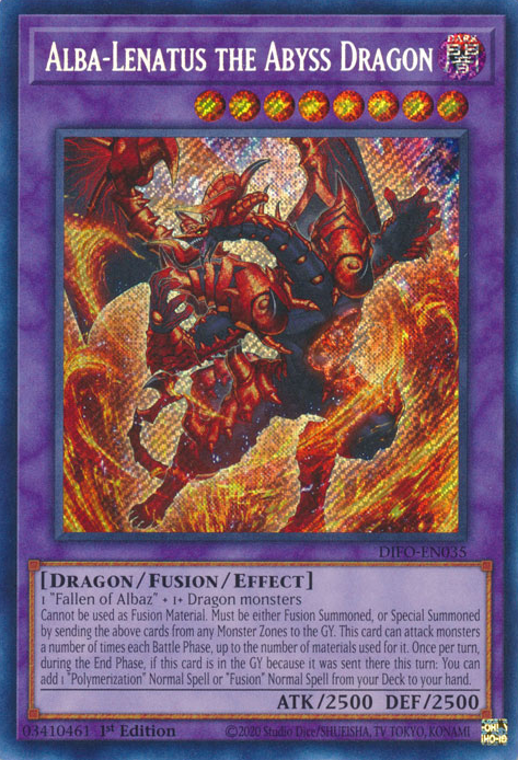 Alba-Lenatus the Abyss Dragon [DIFO-EN035] Secret Rare | Exor Games Dartmouth