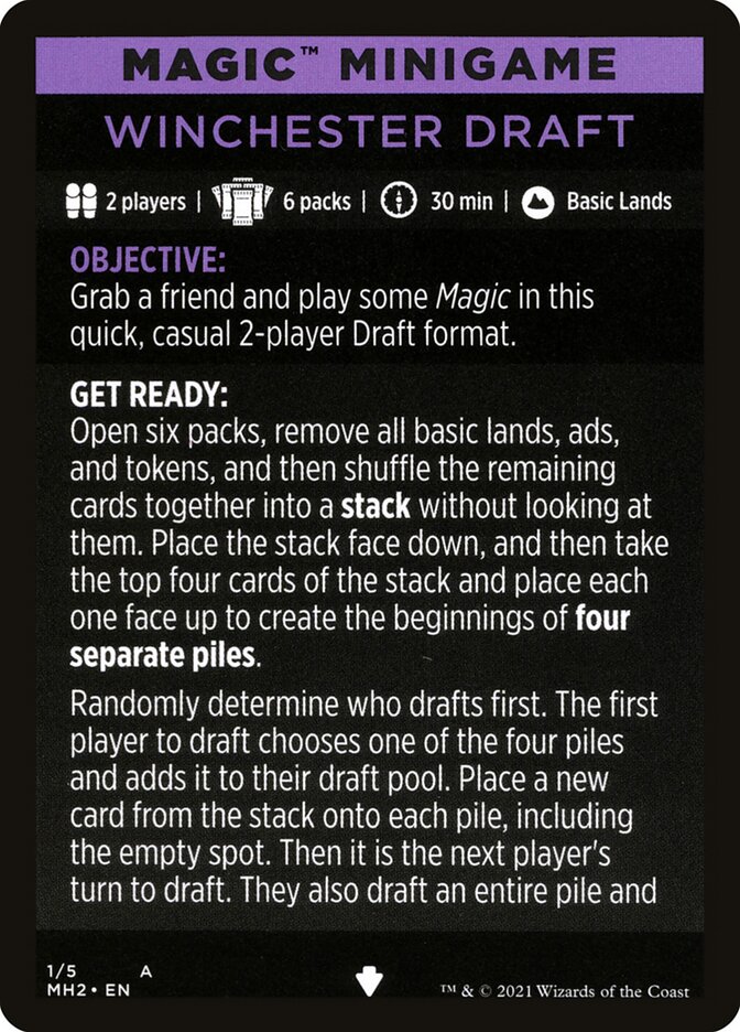 Winchester Draft (Magic Minigame) [Modern Horizons 2 Minigame] | Exor Games Dartmouth