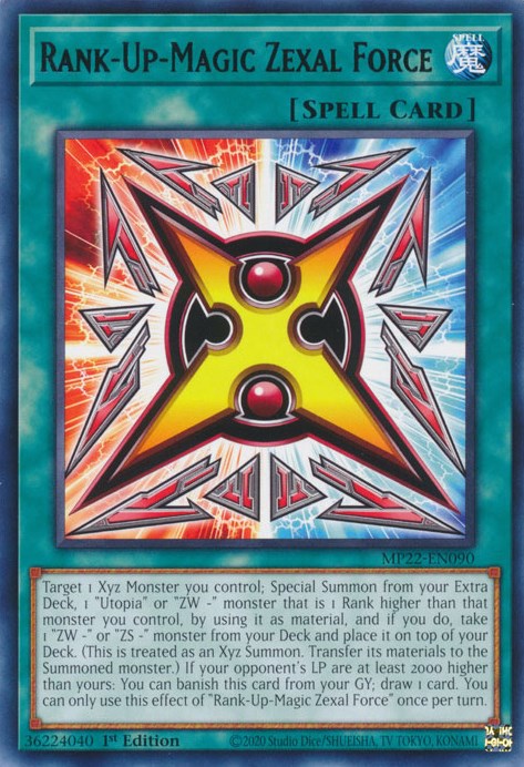 Rank-Up-Magic Zexal Force [MP22-EN090] Rare | Exor Games Dartmouth