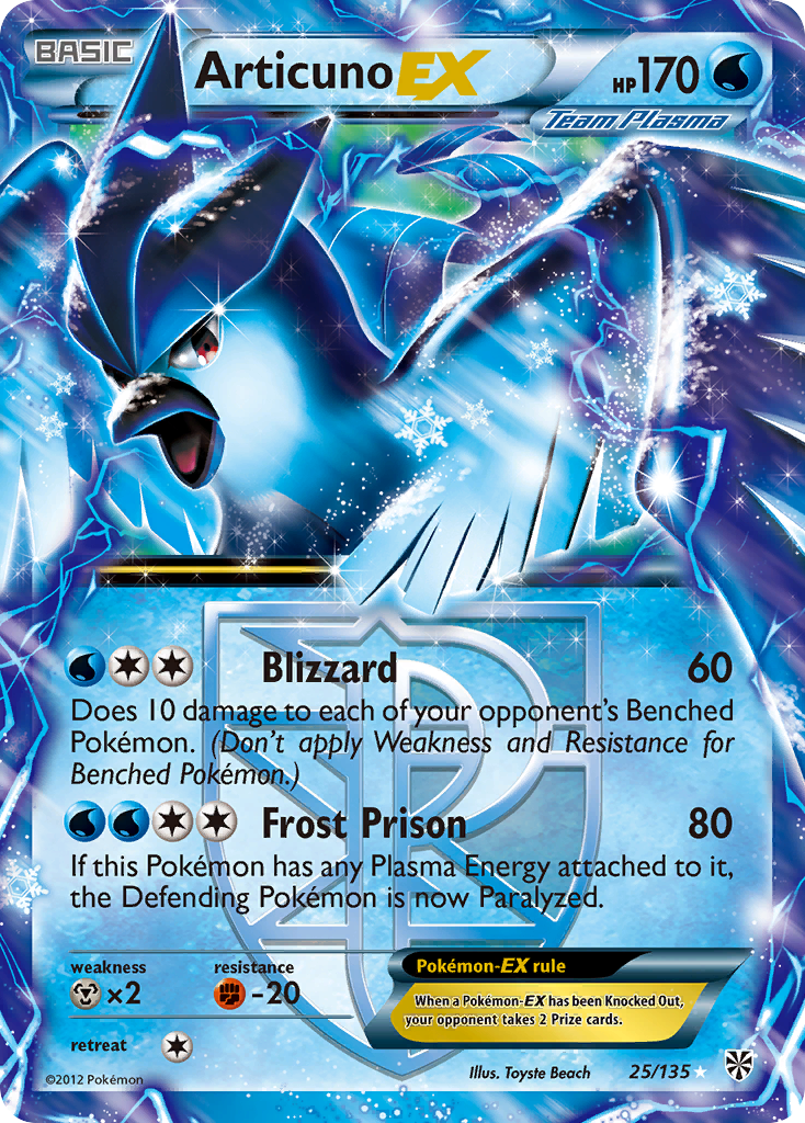 Articuno EX (25/135) [Black & White: Plasma Storm] | Exor Games Dartmouth