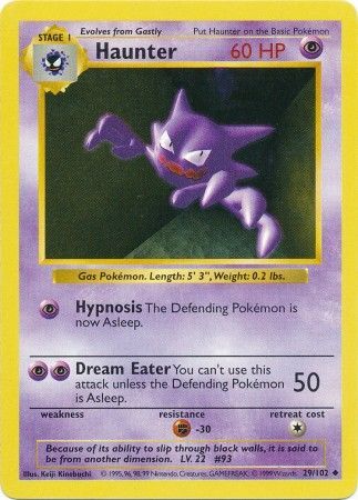 Haunter (29/102) [Base Set Shadowless Unlimited] | Exor Games Dartmouth